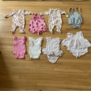 Baby Girl Romper and Bodysuit Set (newborn to 6 months)